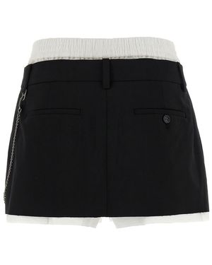 ショートパンツ PRE-STYLED PLEATED CHAIN SKORT ALEXANDER WANG】'Prestyled Pleated' skort Alexander Wang
