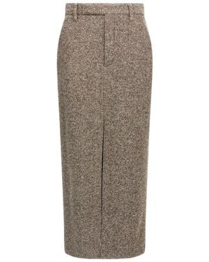Brunello Cucinelli 'Sartorial Pencil' Skirt - Brown