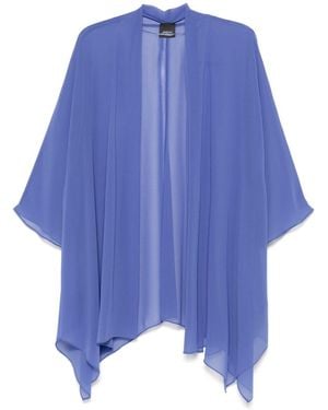 Marina Rinaldi Blue 'umberta' Open Blouse Semi-trasparent