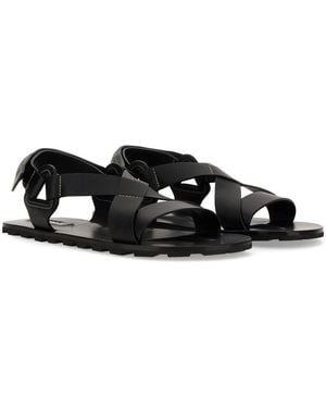 サンダル JIL SANDER Men Sandals J32WP0001 P5057 001 Black Buy Jil Sander men black cross-strap leather sandals for
