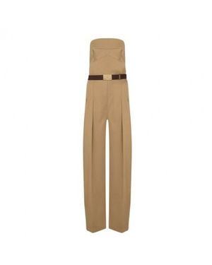Elisabetta Franchi Pants - Natural
