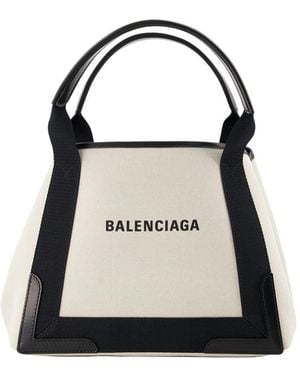 Balenciaga Navy Cabas S Bag - Black