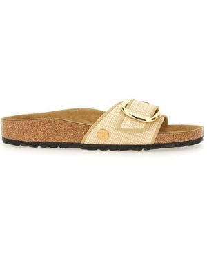 Birkenstock "Madrid Big Buckle" Raffia Sandal - Natural