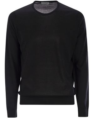 John Smedley Hatfield - Cotton Crew-neck Jumper - Black