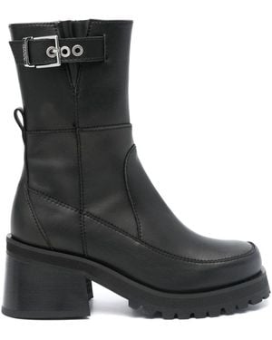 Ganni Ankle Boots With Buckle - Black