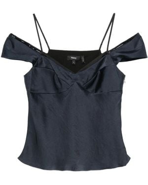 Theory Ss Peek Cami Top.Cru - Blue