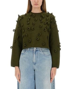 JW Anderson Loop Cropped Jersey - Green