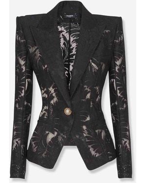 Balmain Lace Blazer - Black