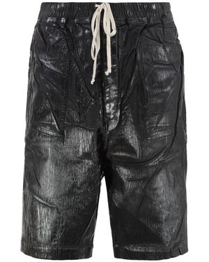 Rick Owens Cotton Cargo Bermuda Shorts - Black