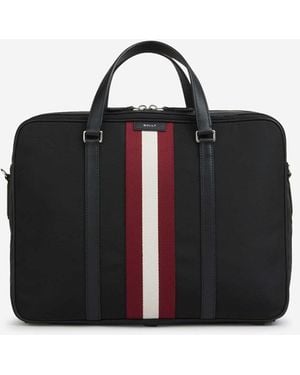 Bally Code Nylon Briefcase - Black