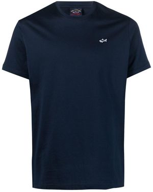 Paul & Shark Logo Patch Cotton T-Shirt - Blue