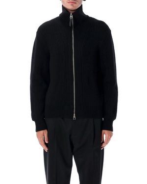 Tom Ford Wool Mohair Zip-Up Cardigan - Blue