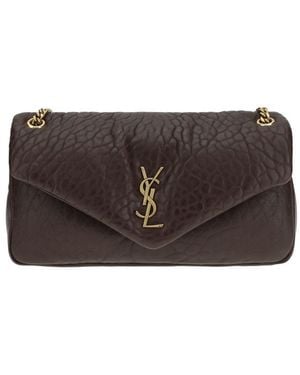 Saint Laurent Calypso Leather Crossbody Bag - Brown