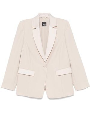 Marina Rinaldi Single-Breasted Blazer 'Mandare' - Natural