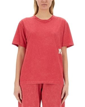 T By Alexander Wang T Shirt With Logo - Red