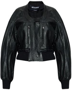 Jacquemus Tore Zip-Up Bomber Jacket - Black