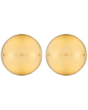 FEDERICA TOSI 'Luna' Metallic Earings With Rear Butterfly Clasp Closure And Circular Design - Yellow