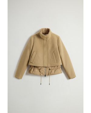 Woolrich Twill Wool Jacket - Natural
