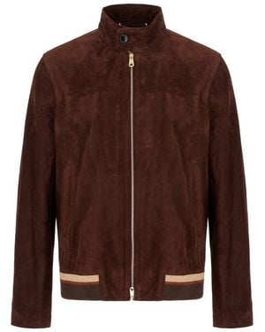 Paul Smith Leather Jackets - Brown