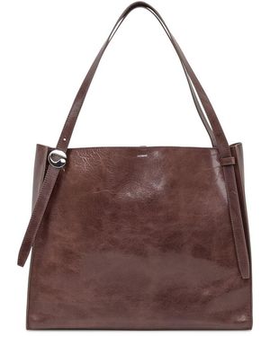 Coperni Lids Belt Tote Bag In Brown Leather