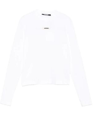 Tシャツ・カットソー JACQUEMUS Women Tops 24E241KN3572358 110 White Jacquemus Tops • Shop Tops from Jacquemus online at Miinto