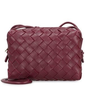 Bottega Veneta Mini Loop Leather Camera Bag - Purple