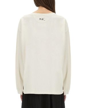 Maison Margiela Shirt With Printed Logo - White