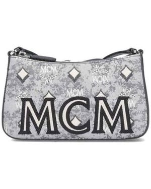 MCM Jacquard Mini Bag - White