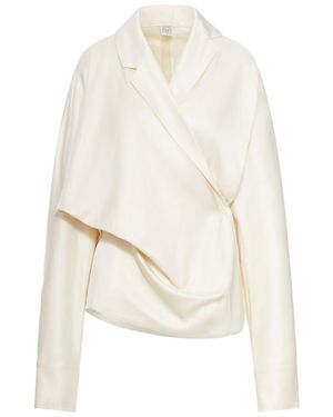TOTEME Draped Blouse - White