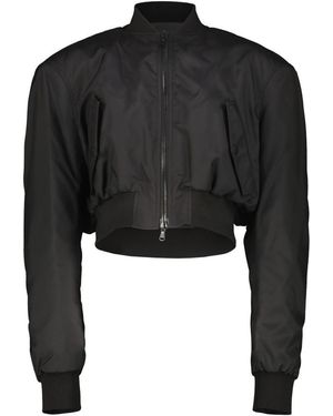 Wardrobe NYC Tailored Crop Bomber - Black