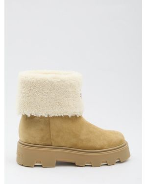 Moncler Aurea Mid Boots - Natural