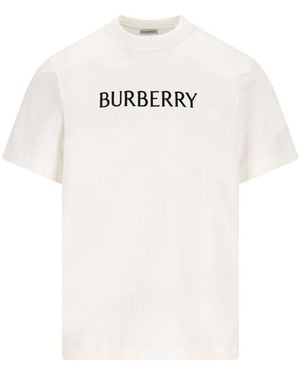 Burberry T-Shirt And Polo Shirt - White