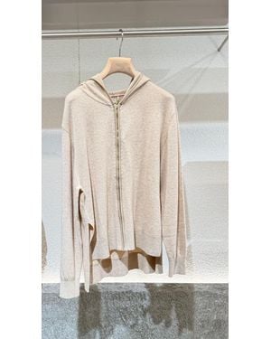 Max & Moi Wool And Cashmere Zippered Jumper - Natural