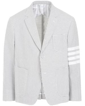 Thom Browne Classic 4-Stripes Medium Jacket For - Grey