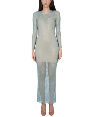 Self-Portrait Long Dress - Green