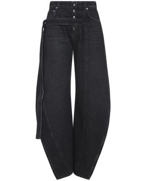 Jean Paul Gaultier High-Waisted Jeans With Attached Belt - Blue