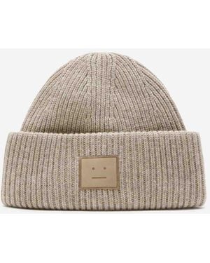Acne Studios Wool Knit Hat - Natural