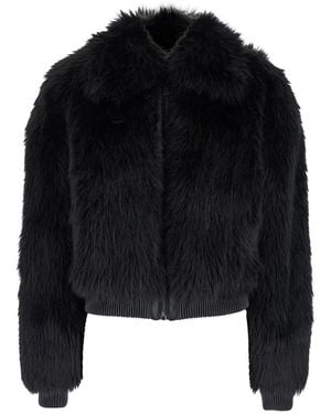 Michael Kors Faux Fur Bomer Jkt - Black