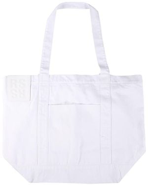 トートバッグ RAF SIMONS SS22 LOGO SHOPPING BAG (221-935_100320010) Raf Simons: Cotton Tote Bag With Print (Black) | DSML E-SHOP