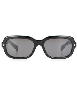 Moncler Suntrap Rectangular Frame Sunglasses - Black