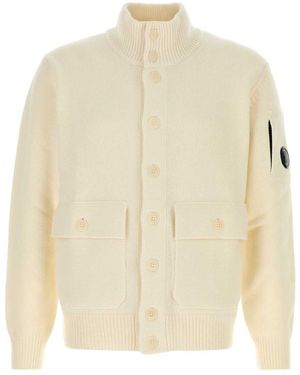 C.P. Company Wool Blend Cardigan - Natural