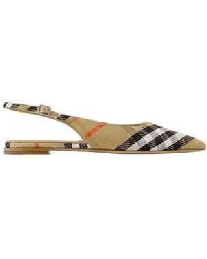 【関税＆送料込み】Burberry Lf Birdie 55 Sandals Burberry Lf Birdie 55 Sandals in Metallic | Lyst