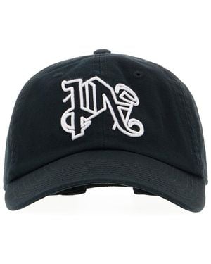 Palm Angels Cotton Baseball Cap - Black