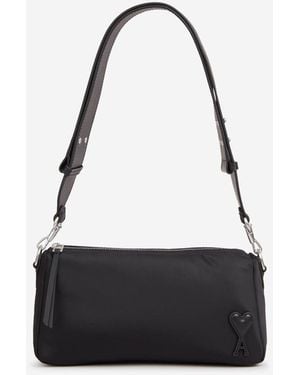 Ami Paris Nylon Shoulder Bag - White