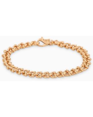 Emanuele Bicocchi Essential Knots Bracelet In Gold-plated - Brown