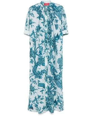 F.R.S For Restless Sleepers Printed Cotton Maxi Dress - Blue