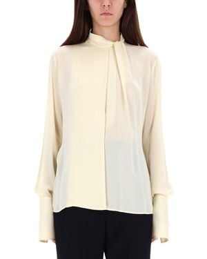 Tom Ford Silk Georgette Blouse - Natural