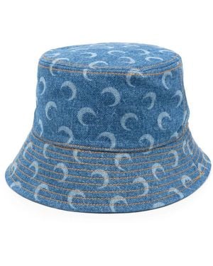 Marine Serre Hats - Blue