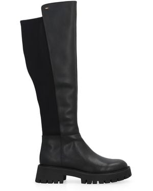 Michael Kors Asher Leather Boots - Black