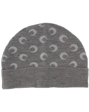 Marine Serre Moon Jacquard Beanie - Gray